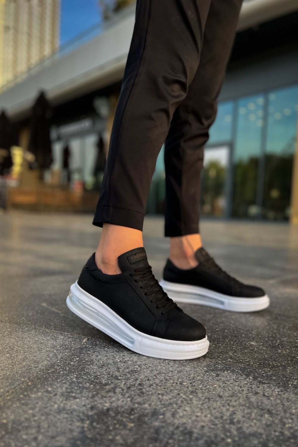 CH271 Ariaso Erkek Günlük Bağcıklı Cilt Spor Sneaker Ayakkabı CBT - Siyah Erkek Ayakkabı CH271 Ariaso Erkek Günlük Bağcıklı Cilt Spor Sneaker Ayakkabı CBT - Siyah – Chekich Erkek Ayakkabı