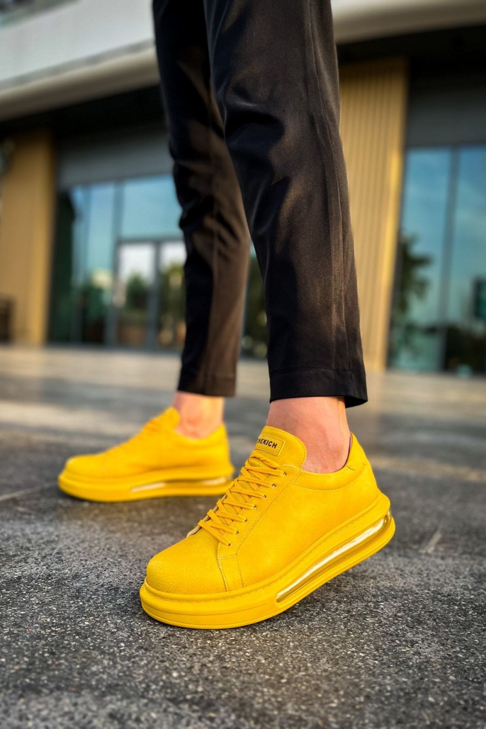 CH271 Ariaso Erkek Günlük Bağcıklı Cilt Spor Sneaker Ayakkabı CST - Sarı Erkek Ayakkabı CH271 Ariaso Erkek Günlük Bağcıklı Cilt Spor Sneaker Ayakkabı CST - Sarı – Chekich Erkek Ayakkabı