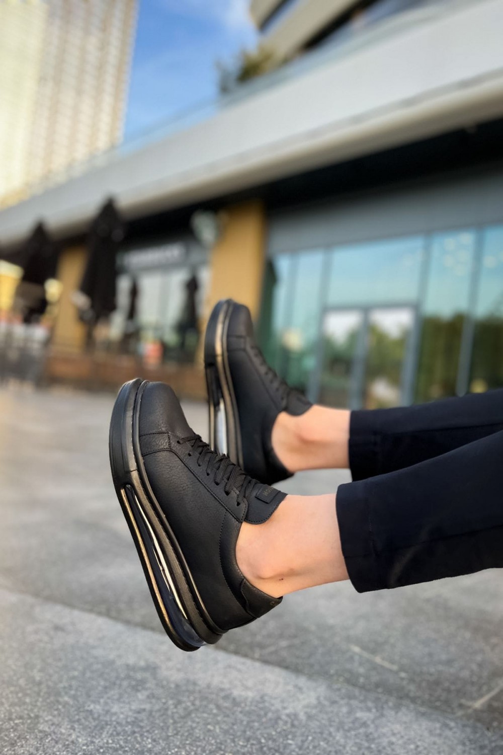 CH271 Ariaso Erkek Günlük Bağcıklı Cilt Spor Sneaker Ayakkabı CST - Siyah Erkek Ayakkabı CH271 Ariaso Erkek Günlük Bağcıklı Cilt Spor Sneaker Ayakkabı CST - Siyah – Chekich Erkek Ayakkabı