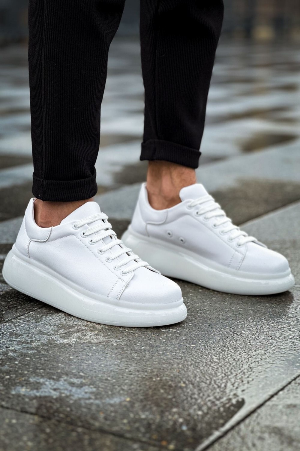 CH295 Sollıevo Erkek Günlük Bağcıklı Cilt Spor Sneaker Ayakkabı CBT - Beyaz Erkek Ayakkabı CH295 Sollıevo Erkek Günlük Bağcıklı Cilt Spor Sneaker Ayakkabı CBT - Beyaz – Chekich Erkek Ayakkabı
