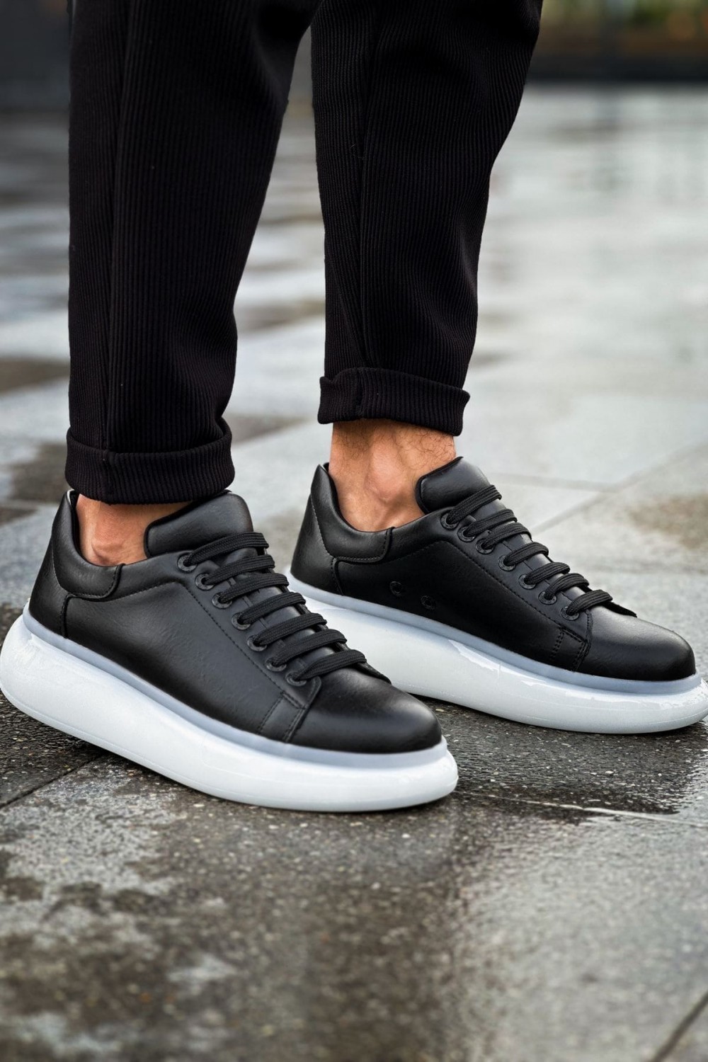 CH295 Sollıevo Erkek Günlük Bağcıklı Cilt Spor Sneaker Ayakkabı CBT - Siyah Erkek Ayakkabı CH295 Sollıevo Erkek Günlük Bağcıklı Cilt Spor Sneaker Ayakkabı CBT - Siyah – Chekich Erkek Ayakkabı