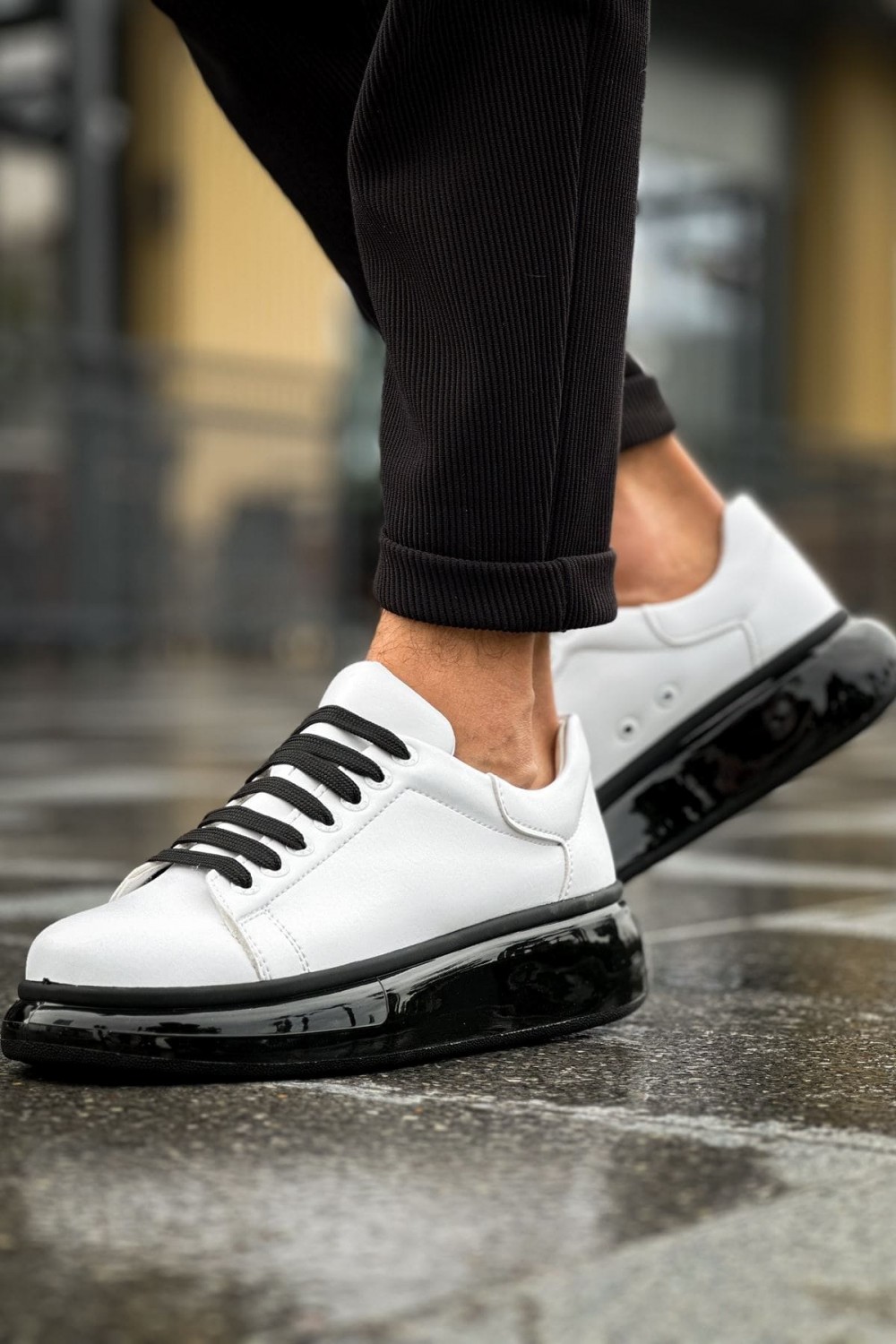 CH295 Sollıevo Erkek Günlük Bağcıklı Cilt Spor Sneaker Ayakkabı CST - Beyaz Erkek Ayakkabı CH295 Sollıevo Erkek Günlük Bağcıklı Cilt Spor Sneaker Ayakkabı CST - Beyaz – Chekich Erkek Ayakkabı