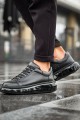 CH295 Sollıevo Erkek Günlük Bağcıklı Cilt Spor Sneaker Ayakkabı CST - Siyah Erkek Ayakkabı CH295 Sollıevo Erkek Günlük Bağcıklı Cilt Spor Sneaker Ayakkabı CST - Siyah – Chekich Erkek Ayakkabı