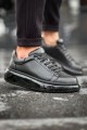 CH295 Sollıevo Erkek Günlük Bağcıklı Cilt Spor Sneaker Ayakkabı CST - Siyah Erkek Ayakkabı CH295 Sollıevo Erkek Günlük Bağcıklı Cilt Spor Sneaker Ayakkabı CST - Siyah – Chekich Erkek Ayakkabı