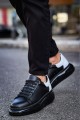 CH295 Sollıevo Erkek Günlük Bağcıklı Cilt Spor Sneaker Ayakkabı CST - Siyah/Beyaz Erkek Ayakkabı CH295 Sollıevo Erkek Günlük Bağcıklı Cilt Spor Sneaker Ayakkabı CST - Siyah/Beyaz – Chekich Erkek Ayakkabı