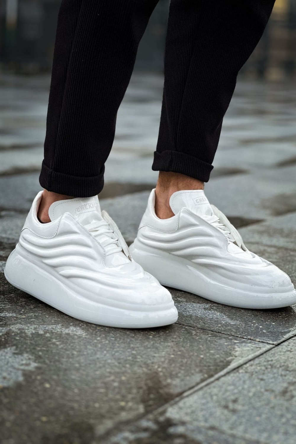 CH295 Sollıevo Erkek Günlük Bağcıklı Rugan Spor Sneaker Ayakkabı RBT - Beyaz Erkek Ayakkabı CH295 Sollıevo Erkek Günlük Bağcıklı Rugan Spor Sneaker Ayakkabı RBT - Beyaz – Chekich Erkek Ayakkabı