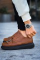 CH297 Verona Erkek Günlük Lastikli Tokalı Cilt Spor Sneaker Ayakkabı CST - Taba – Chekich Erkek Ayakkabı