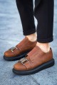 CH297 Verona Erkek Günlük Lastikli Tokalı Cilt Spor Sneaker Ayakkabı CST - Taba – Chekich Erkek Ayakkabı