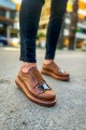 CH297 Verona Erkek Günlük Lastikli Tokalı Cilt Spor Sneaker Ayakkabı CTT - Taba – Chekich Erkek Ayakkabı