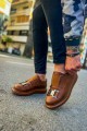 CH297 Verona Erkek Günlük Lastikli Tokalı Cilt Spor Sneaker Ayakkabı CTT - Taba – Chekich Erkek Ayakkabı