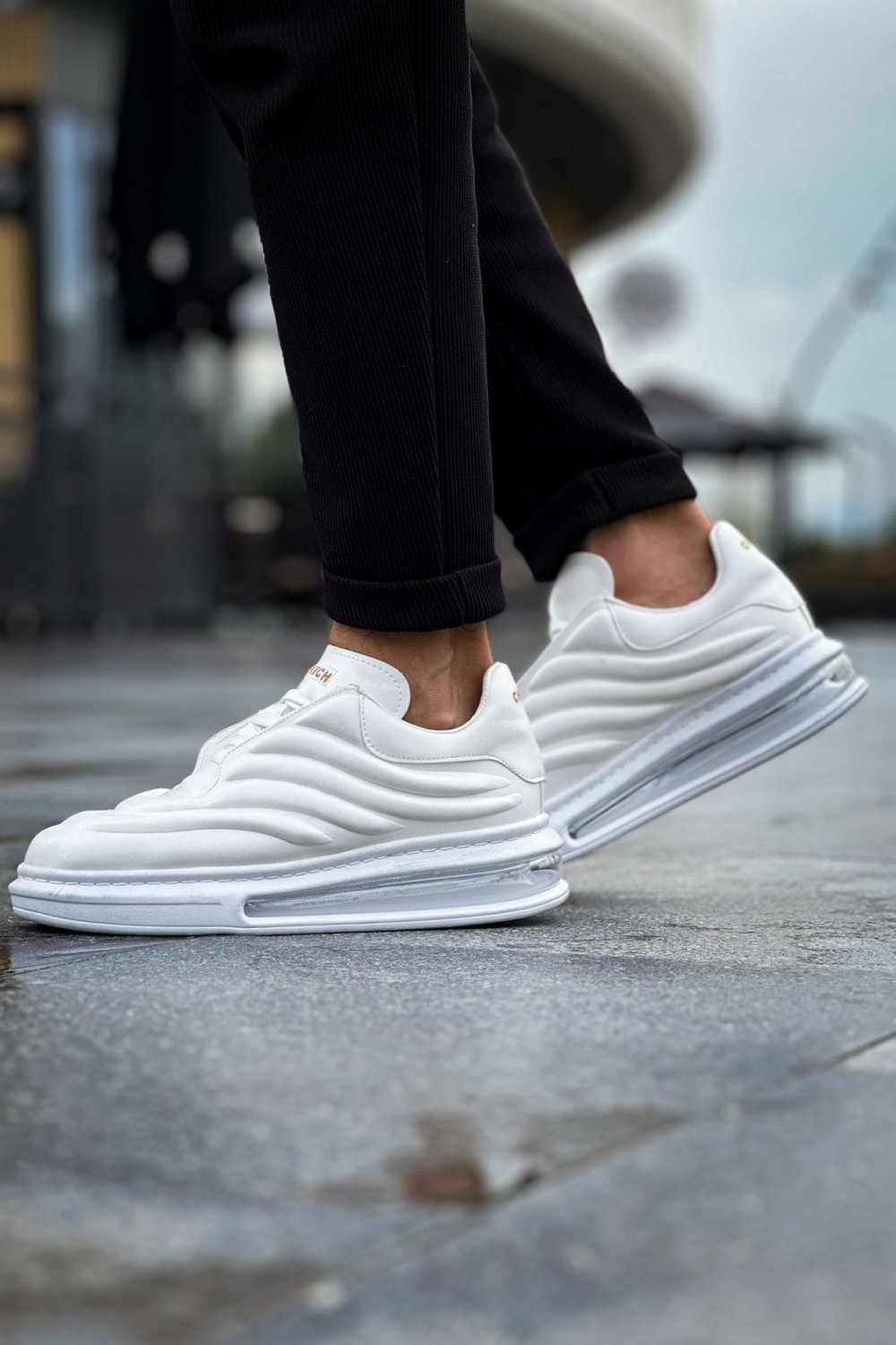 CH299 Sollıevos Erkek Günlük Bağcıklı Cilt Spor Sneaker Ayakkabı CBT - Beyaz – Chekich Erkek Ayakkabı