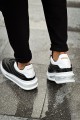 CH299 Sollıevos Erkek Günlük Bağcıklı Cilt Spor Sneaker Ayakkabı CBT - Siyah/Beyaz – Chekich Erkek Ayakkabı
