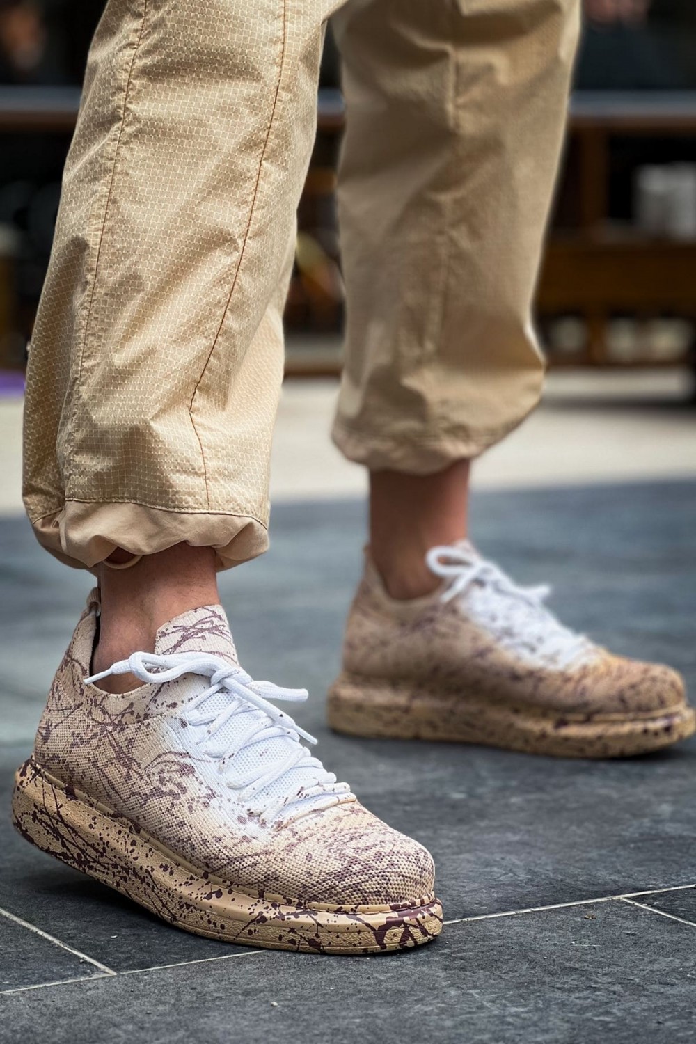 CH307 Tricot Erkek Günlük Bağcıklı Kahverengi Splush Baskılı Triko Spor Sneaker Ayakkabı TRT - Kum Erkek Ayakkabı CH307 Tricot Erkek Günlük Bağcıklı Kahverengi Splush Baskılı Triko Spor Sneaker Ayakkabı TRT - Kum – Chekich Erkek Ayakkabı