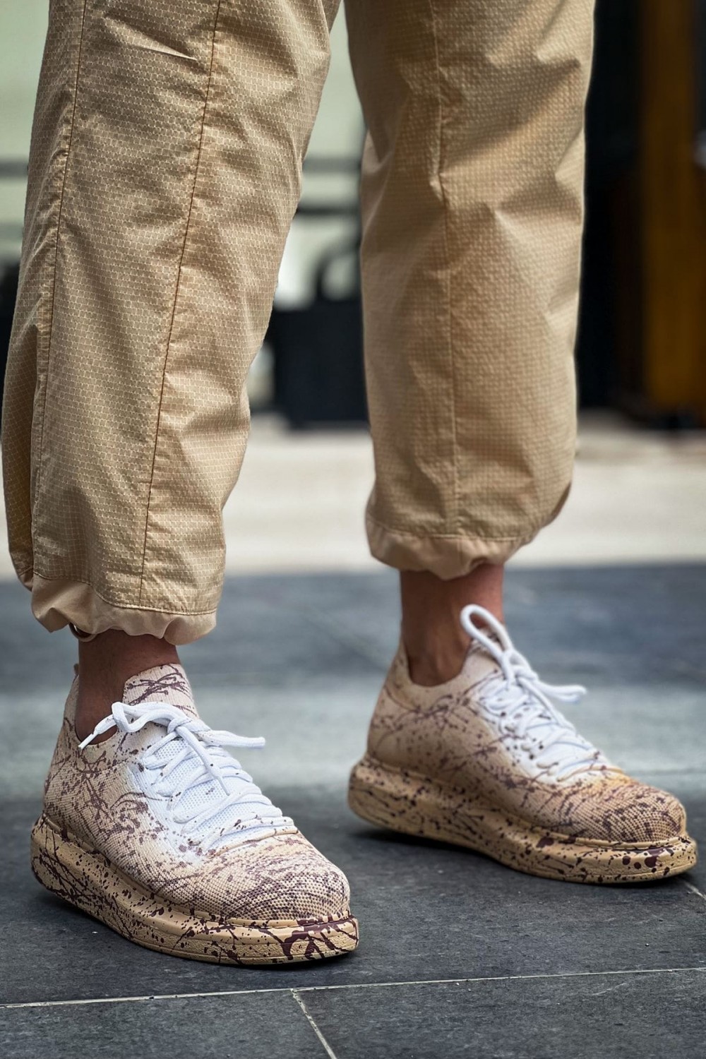 CH307 Tricot Erkek Günlük Bağcıklı Kahverengi Splush Baskılı Triko Spor Sneaker Ayakkabı TRT - Kum Erkek Ayakkabı CH307 Tricot Erkek Günlük Bağcıklı Kahverengi Splush Baskılı Triko Spor Sneaker Ayakkabı TRT - Kum – Chekich Erkek Ayakkabı