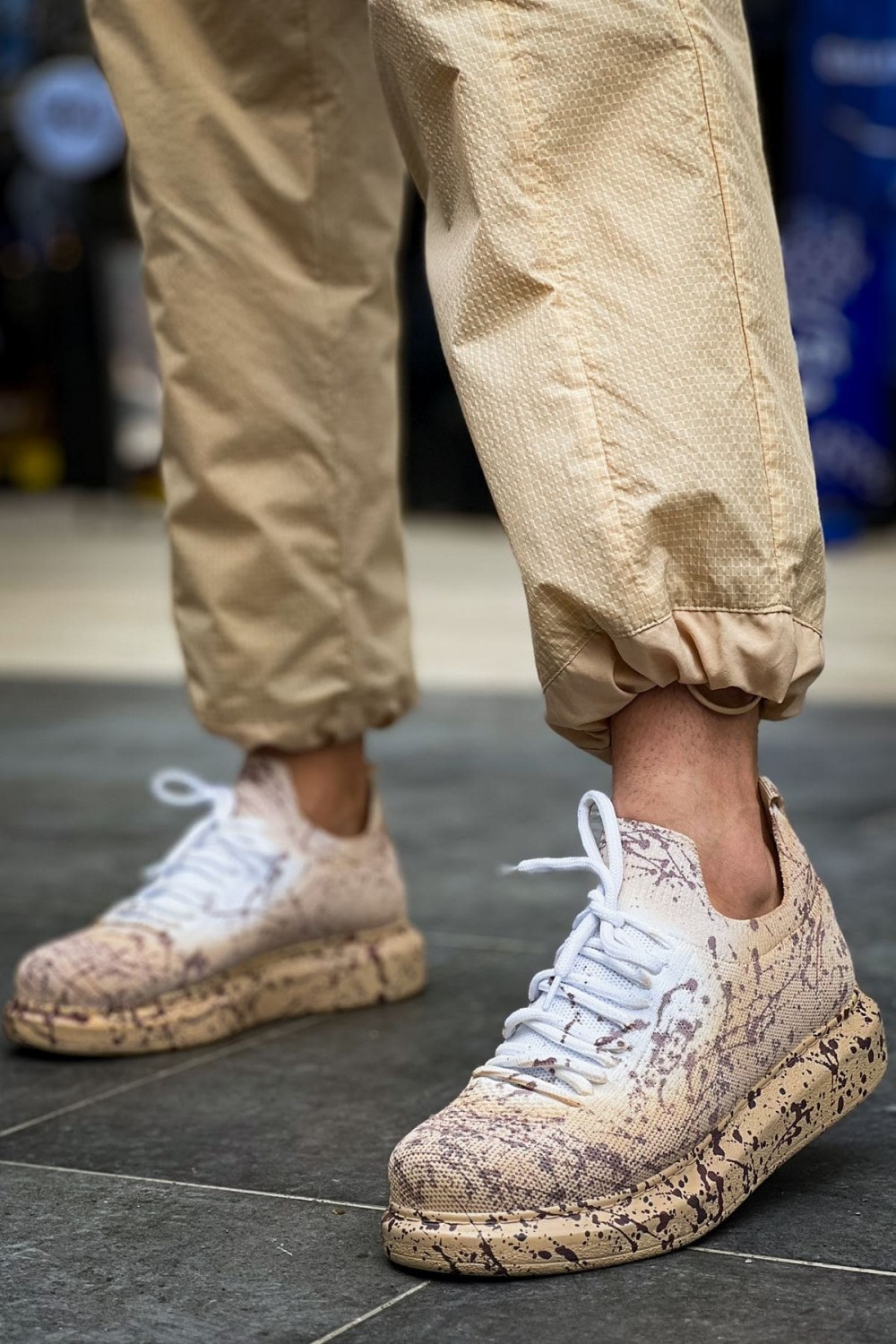 CH307 Tricot Erkek Günlük Bağcıklı Kahverengi Splush Baskılı Triko Spor Sneaker Ayakkabı TRT - Kum Erkek Ayakkabı CH307 Tricot Erkek Günlük Bağcıklı Kahverengi Splush Baskılı Triko Spor Sneaker Ayakkabı TRT - Kum – Chekich Erkek Ayakkabı