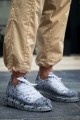 CH307 Tricot Erkek Günlük Bağcıklı Siyah Splush Baskılı Triko Spor Sneaker Ayakkabı TRT - Gri – Chekich Erkek Ayakkabı