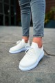CH307 Tricot Erkek Günlük Bağcıklı Triko Spor Sneaker Ayakkabı TBT - Beyaz