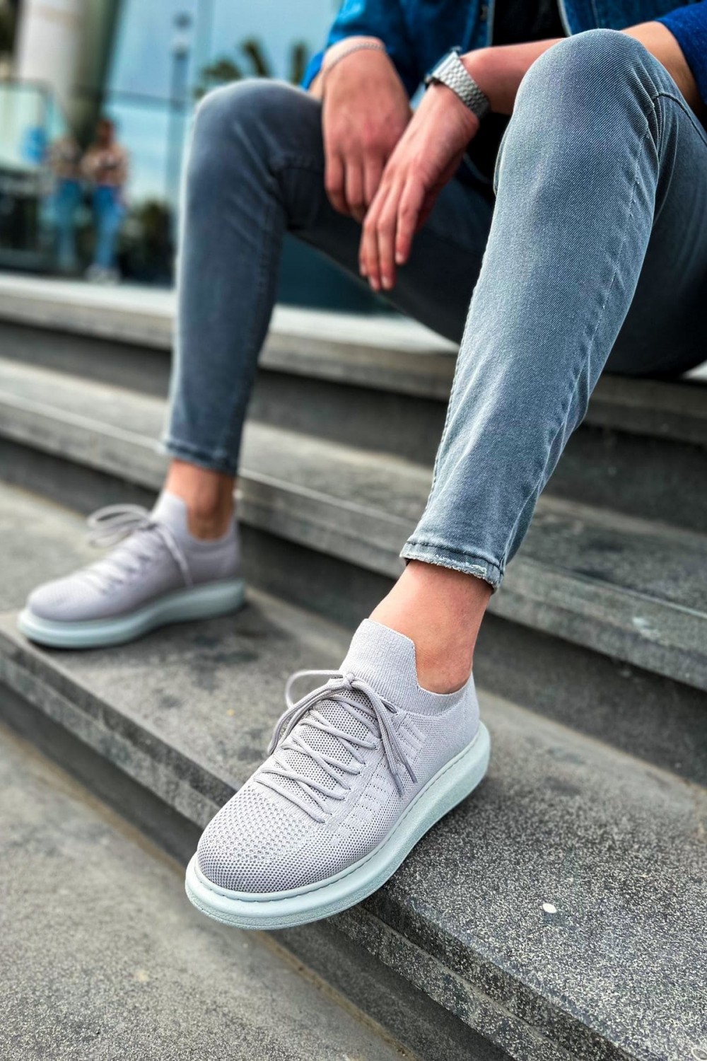 CH307 Tricot Erkek Günlük Bağcıklı Triko Spor Sneaker Ayakkabı TBT - Gri Erkek Ayakkabı CH307 Tricot Erkek Günlük Bağcıklı Triko Spor Sneaker Ayakkabı TBT - Gri – Chekich Erkek Ayakkabı