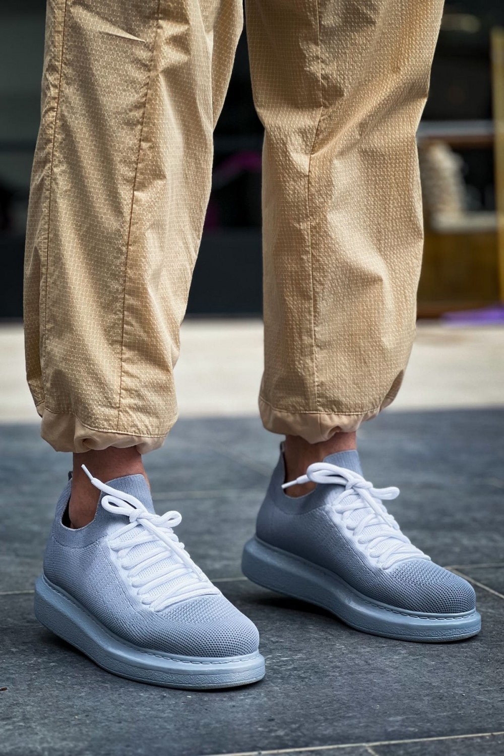 CH307 Tricot Erkek Günlük Bağcıklı Triko Spor Sneaker Ayakkabı TGT - Gri Erkek Ayakkabı CH307 Tricot Erkek Günlük Bağcıklı Triko Spor Sneaker Ayakkabı TGT - Gri – Chekich Erkek Ayakkabı