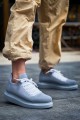 CH307 Tricot Erkek Günlük Bağcıklı Triko Spor Sneaker Ayakkabı TGT - Gri