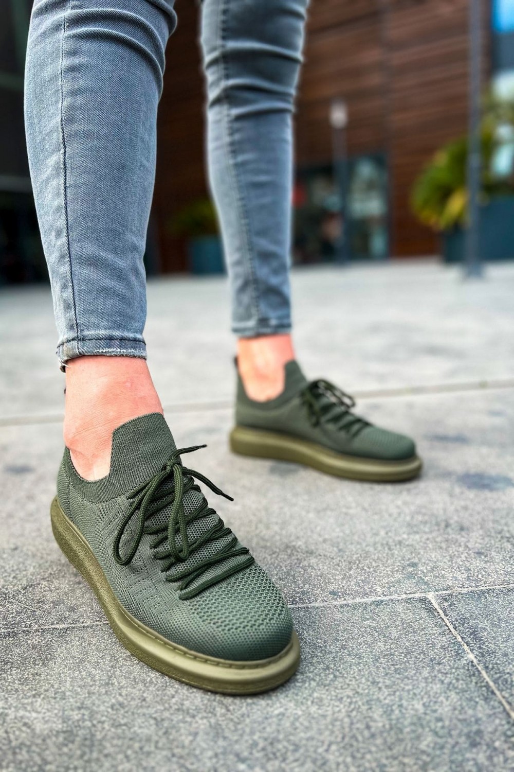 CH307 Tricot Erkek Günlük Bağcıklı Triko Spor Sneaker Ayakkabı THT - Haki Erkek Ayakkabı CH307 Tricot Erkek Günlük Bağcıklı Triko Spor Sneaker Ayakkabı THT - Haki – Chekich Erkek Ayakkabı