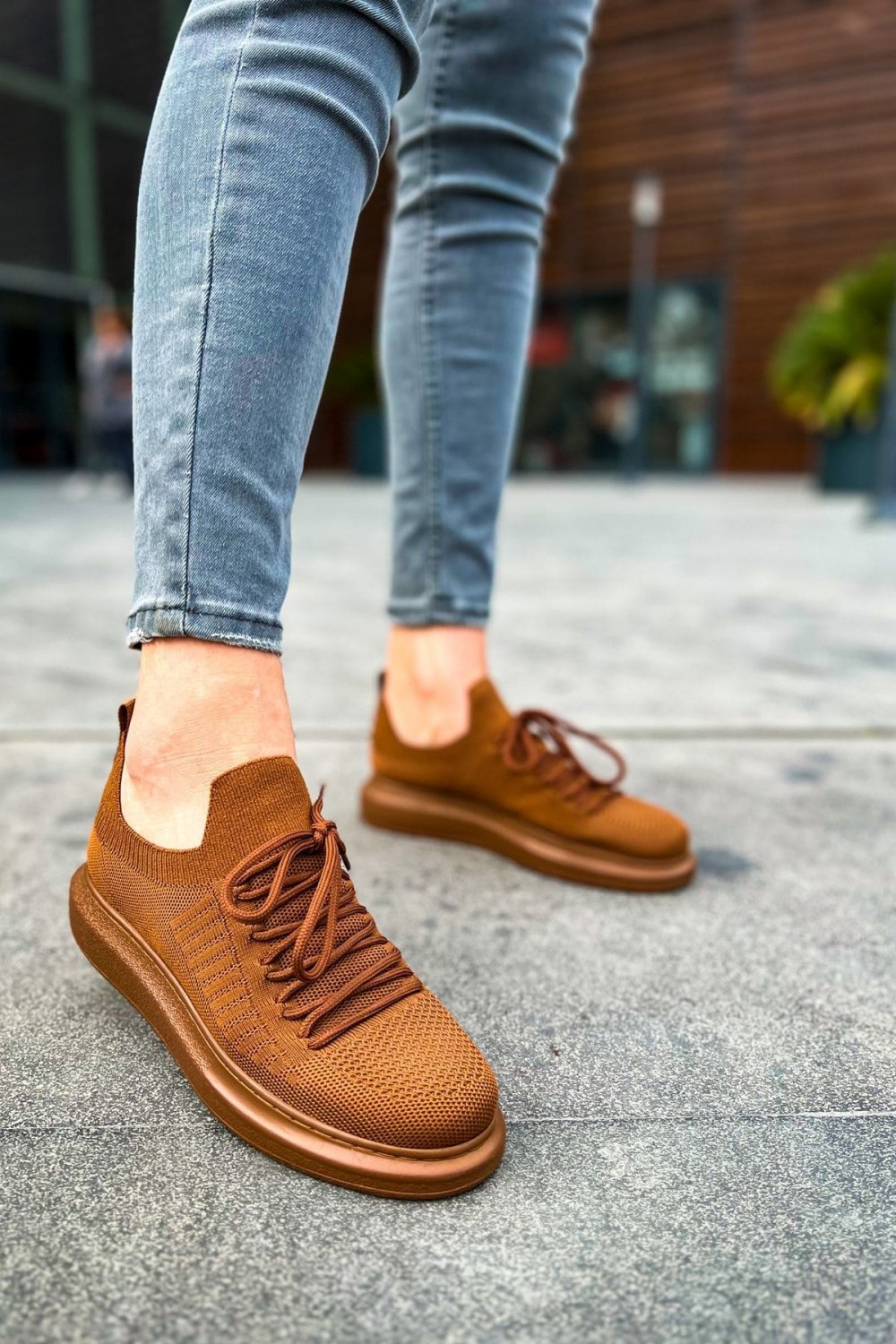 CH307 Tricot Erkek Günlük Bağcıklı Triko Spor Sneaker Ayakkabı TKT - Kahverengi Erkek Ayakkabı CH307 Tricot Erkek Günlük Bağcıklı Triko Spor Sneaker Ayakkabı TKT - Kahverengi – Chekich Erkek Ayakkabı