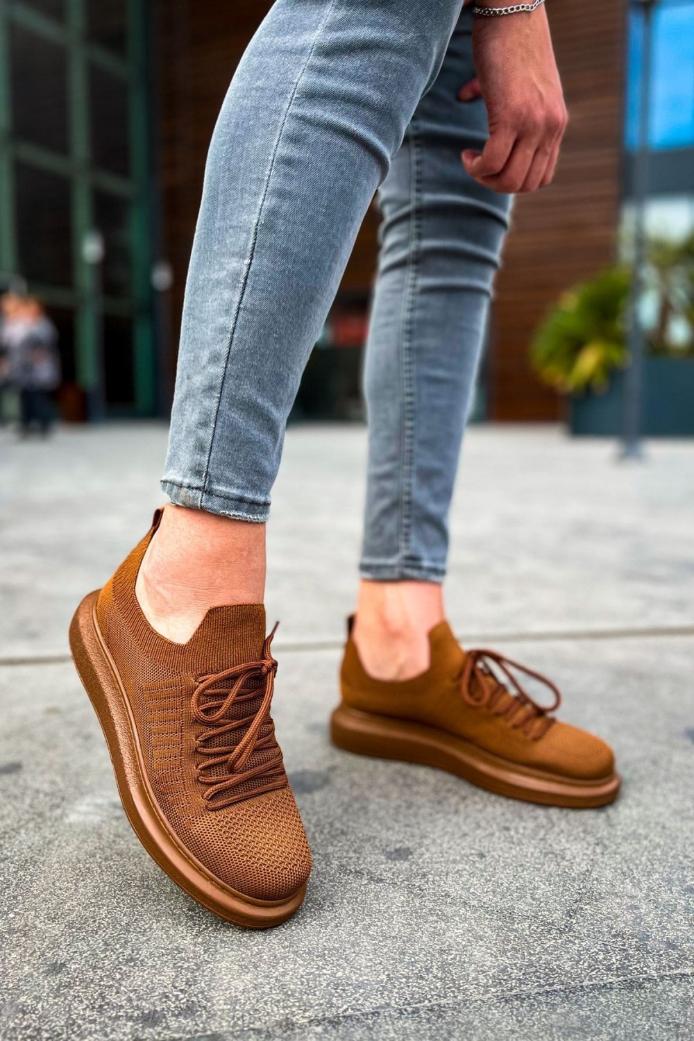 CH307 Tricot Erkek Günlük Bağcıklı Triko Spor Sneaker Ayakkabı TKT - Kahverengi Erkek Ayakkabı CH307 Tricot Erkek Günlük Bağcıklı Triko Spor Sneaker Ayakkabı TKT - Kahverengi – Chekich Erkek Ayakkabı