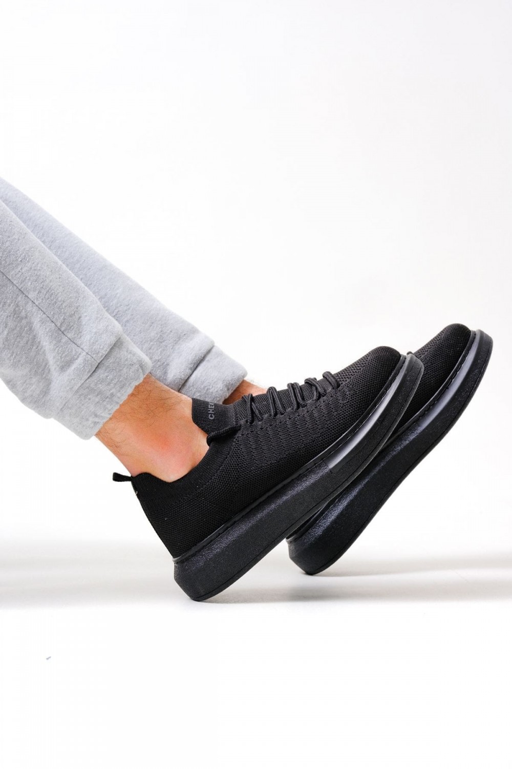 CH307 Tricot Erkek Günlük Bağcıklı Triko Spor Sneaker Ayakkabı TST - Siyah Erkek Ayakkabı CH307 Tricot Erkek Günlük Bağcıklı Triko Spor Sneaker Ayakkabı TST - Siyah – Chekich Erkek Ayakkabı