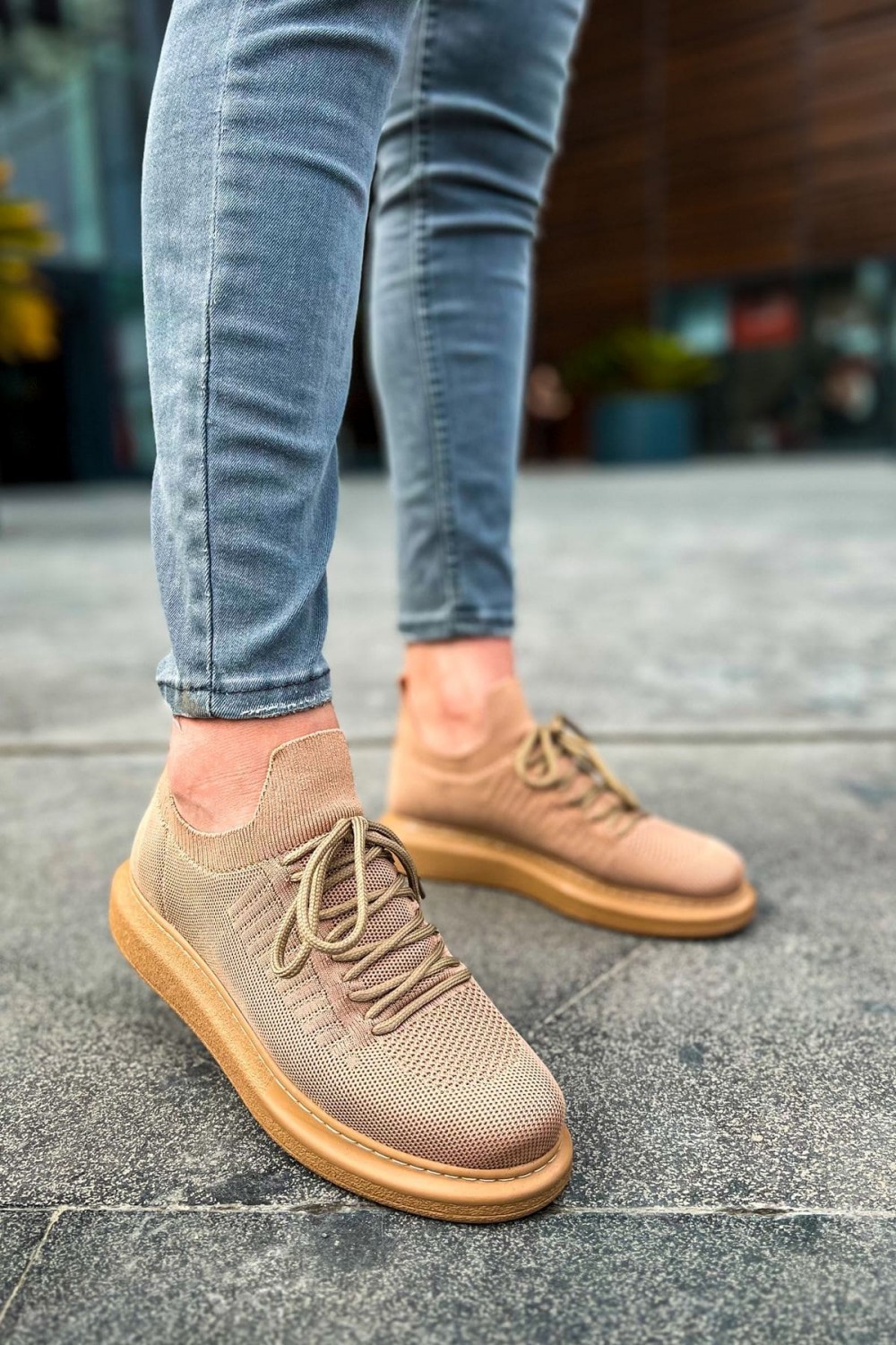 CH307 Tricot Erkek Günlük Bağcıklı Triko Spor Sneaker Ayakkabı TTT - Taba Erkek Ayakkabı CH307 Tricot Erkek Günlük Bağcıklı Triko Spor Sneaker Ayakkabı TTT - Taba – Chekich Erkek Ayakkabı