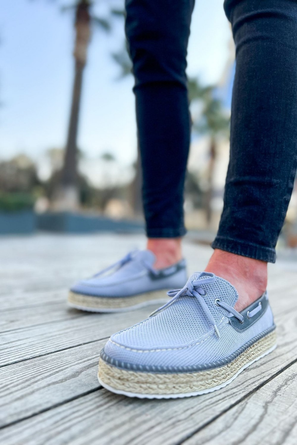 CH311 Espadril Erkek Günlük Bağcıklı Hasır Taban Triko Klasik Ayakkabı THT - Antrasit Erkek Ayakkabı CH311 Espadril Erkek Günlük Bağcıklı Hasır Taban Triko Klasik Ayakkabı THT - Antrasit – Chekich Erkek Ayakkabı