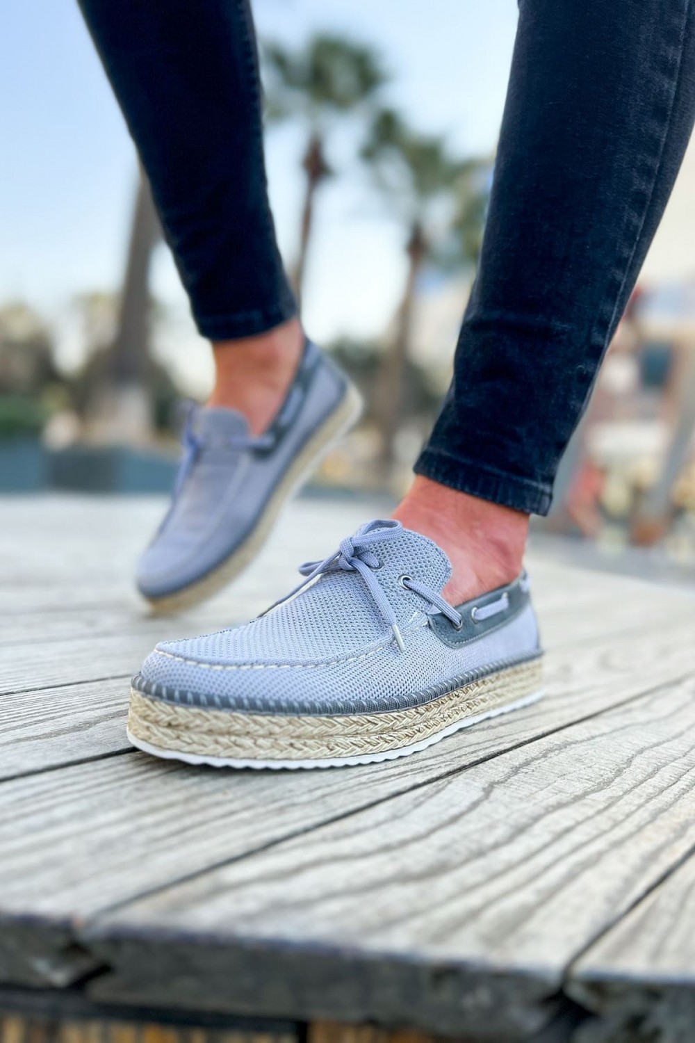 CH311 Espadril Erkek Günlük Bağcıklı Hasır Taban Triko Klasik Ayakkabı THT - Antrasit Erkek Ayakkabı CH311 Espadril Erkek Günlük Bağcıklı Hasır Taban Triko Klasik Ayakkabı THT - Antrasit – Chekich Erkek Ayakkabı