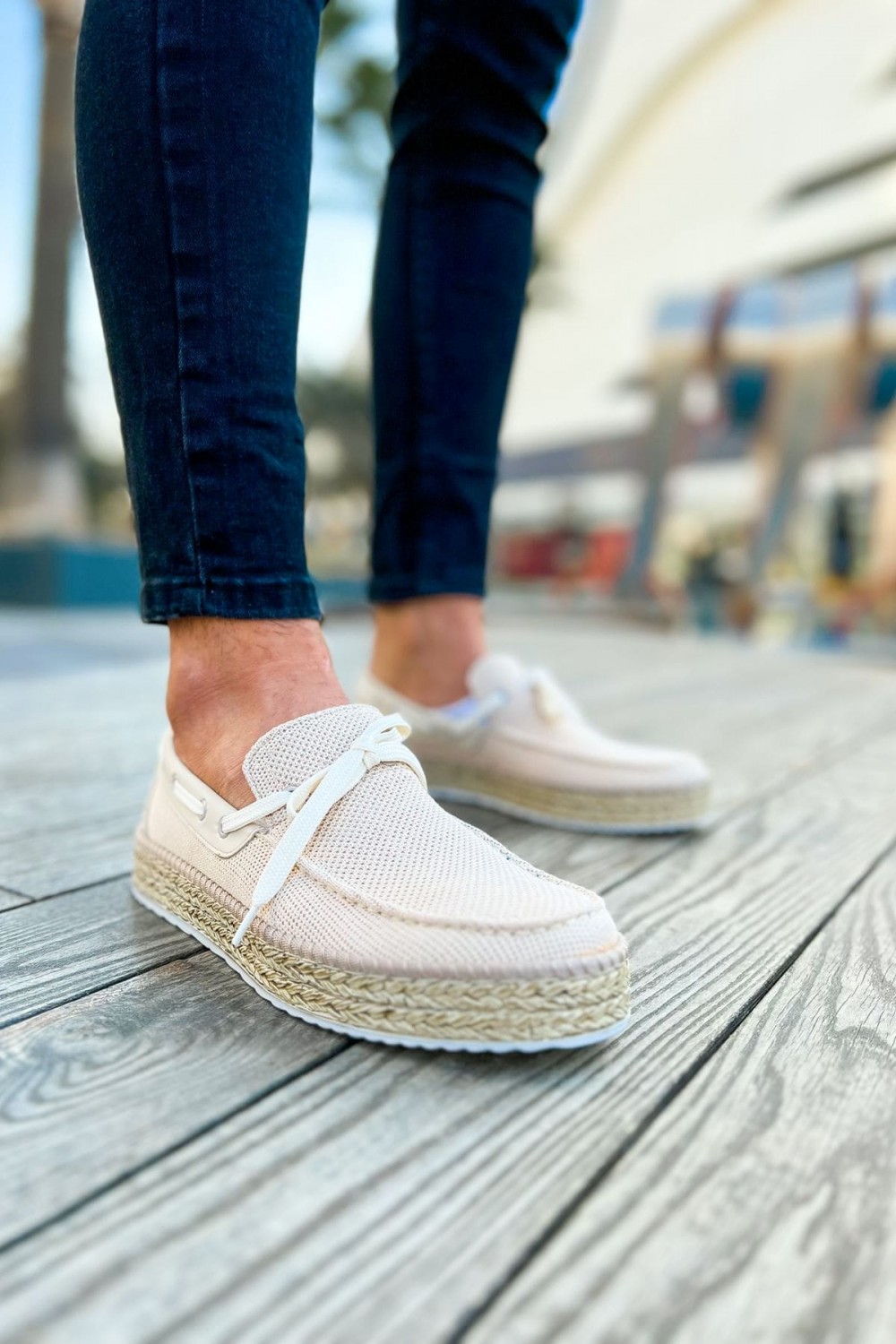 CH311 Espadril Erkek Günlük Bağcıklı Hasır Taban Triko Klasik Ayakkabı THT - Bej Erkek Ayakkabı CH311 Espadril Erkek Günlük Bağcıklı Hasır Taban Triko Klasik Ayakkabı THT - Bej – Chekich Erkek Ayakkabı