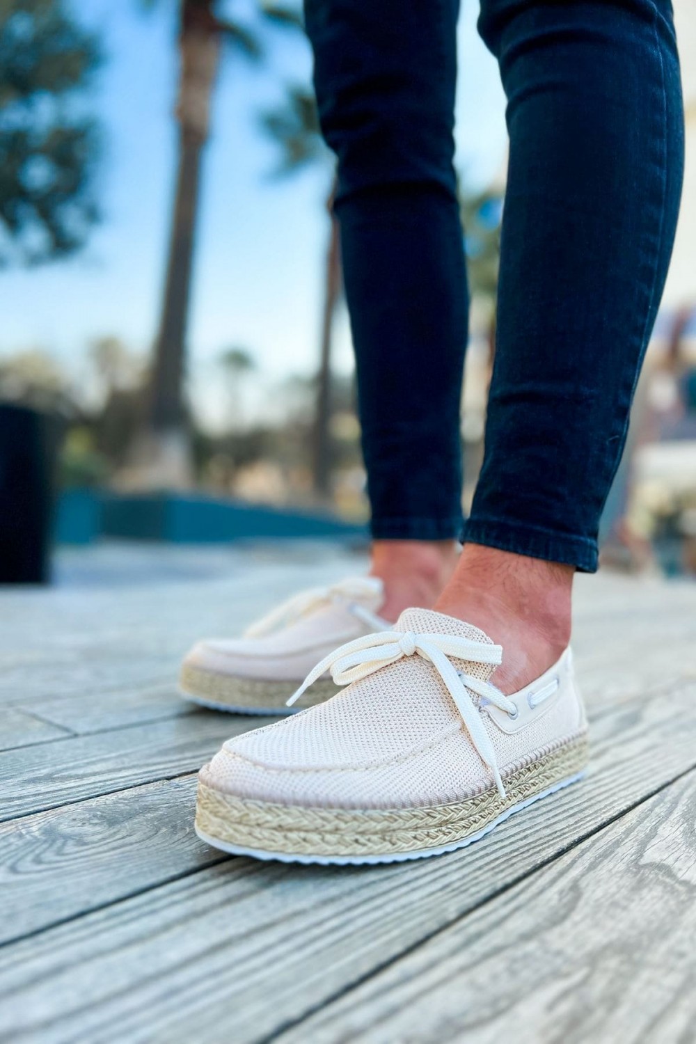 CH311 Espadril Erkek Günlük Bağcıklı Hasır Taban Triko Klasik Ayakkabı THT - Bej Erkek Ayakkabı CH311 Espadril Erkek Günlük Bağcıklı Hasır Taban Triko Klasik Ayakkabı THT - Bej – Chekich Erkek Ayakkabı
