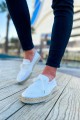 CH311 Espadril Erkek Günlük Bağcıklı Hasır Taban Triko Klasik Ayakkabı THT - Beyaz Erkek Ayakkabı CH311 Espadril Erkek Günlük Bağcıklı Hasır Taban Triko Klasik Ayakkabı THT - Beyaz – Chekich Erkek Ayakkabı
