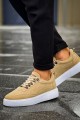 CH319 Stamina Erkek Günlük Bağcıklı Süet Spor Sneaker Ayakkabı SBT - Kum – Chekich Erkek Ayakkabı