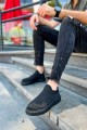 CH411 Craig Erkek Günlük Bağcıksız Triko Spor Sneaker Ayakkabı TST - Siyah – Chekich Erkek Ayakkabı