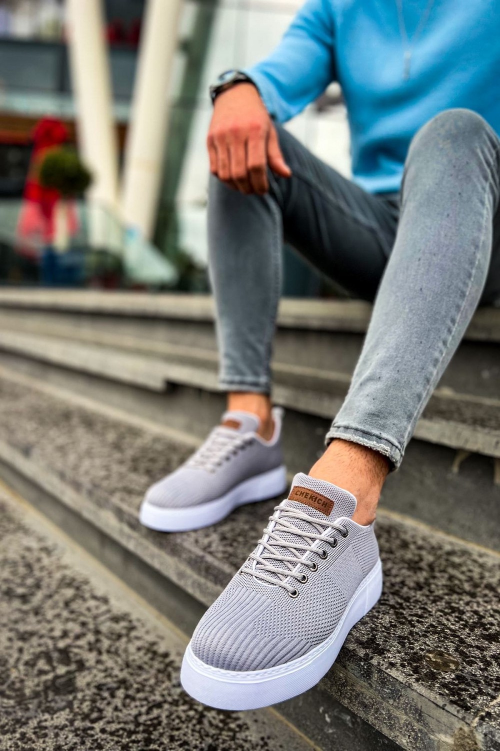 CH413 Crew Erkek Günlük Bağcıklı Triko Spor Sneaker Ayakkabı TBT - Antrasit Erkek Ayakkabı CH413 Crew Erkek Günlük Bağcıklı Triko Spor Sneaker Ayakkabı TBT - Antrasit – Chekich Erkek Ayakkabı