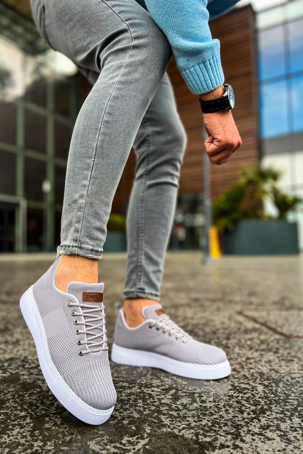 CH413 Crew Erkek Günlük Bağcıklı Triko Spor Sneaker Ayakkabı TBT - Antrasit Erkek Ayakkabı CH413 Crew Erkek Günlük Bağcıklı Triko Spor Sneaker Ayakkabı TBT - Antrasit – Chekich Erkek Ayakkabı