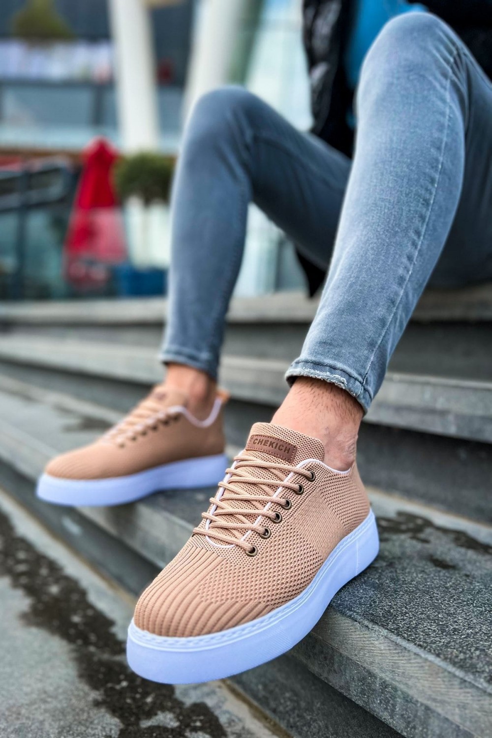 CH413 Crew Erkek Günlük Bağcıklı Triko Spor Sneaker Ayakkabı TBT - Taba – Chekich Erkek Ayakkabı