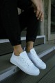 CH977 Tennis Erkek Günlük Bağcıklı Cilt Spor Sneaker Ayakkabı CBT - Beyaz – Chekich Erkek Ayakkabı