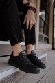CH977 Tennis Erkek Günlük Bağcıklı Cilt Spor Sneaker Ayakkabı CST - Siyah – Chekich Erkek Ayakkabı