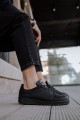 CH977 Tennis Erkek Günlük Bağcıklı Cilt Spor Sneaker Ayakkabı CST - Siyah – Chekich Erkek Ayakkabı
