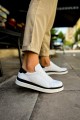 CH979 Santoni Erkek Günlük Bağcıklı Cilt Spor Sneaker Ayakkabı CBT - Beyaz/Siyah Erkek Ayakkabı CH979 Santoni Erkek Günlük Bağcıklı Cilt Spor Sneaker Ayakkabı CBT - Beyaz/Siyah – Chekich Erkek Ayakkabı