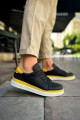 CH979 Santoni Erkek Günlük Bağcıklı Cilt Spor Sneaker Ayakkabı CBT - Siyah/Sarı Erkek Ayakkabı CH979 Santoni Erkek Günlük Bağcıklı Cilt Spor Sneaker Ayakkabı CBT - Siyah/Sarı – Chekich Erkek Ayakkabı