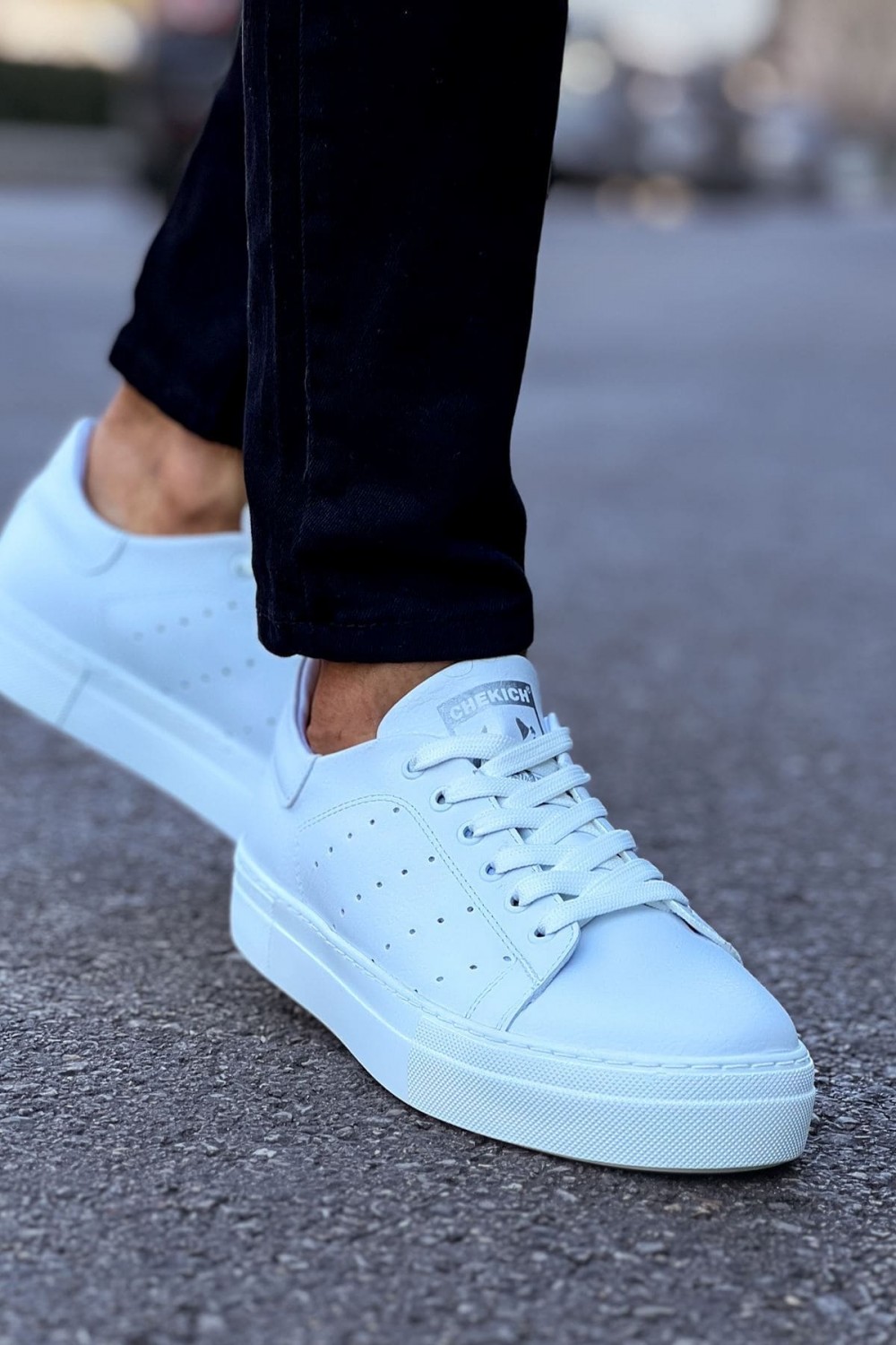 CH983 Tennis Erkek Günlük Bağcıklı Cilt Spor Sneaker Ayakkabı CBT - Beyaz Erkek Ayakkabı CH983 Tennis Erkek Günlük Bağcıklı Cilt Spor Sneaker Ayakkabı CBT - Beyaz – Chekich Erkek Ayakkabı
