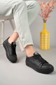 CH983 Tennis Erkek Günlük Bağcıklı Cilt Spor Sneaker Ayakkabı CST - Siyah – Chekich Erkek Ayakkabı