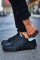 CH983 Tennis Erkek Günlük Bağcıklı Cilt Spor Sneaker Ayakkabı CST - Siyah/Beyaz – Chekich Erkek Ayakkabı