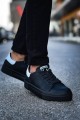 CH983 Tennis Erkek Günlük Bağcıklı Cilt Spor Sneaker Ayakkabı CST - Siyah/Beyaz – Chekich Erkek Ayakkabı
