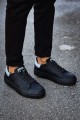 CH983 Tennis Erkek Günlük Bağcıklı Cilt Spor Sneaker Ayakkabı CST - Siyah/Beyaz – Chekich Erkek Ayakkabı