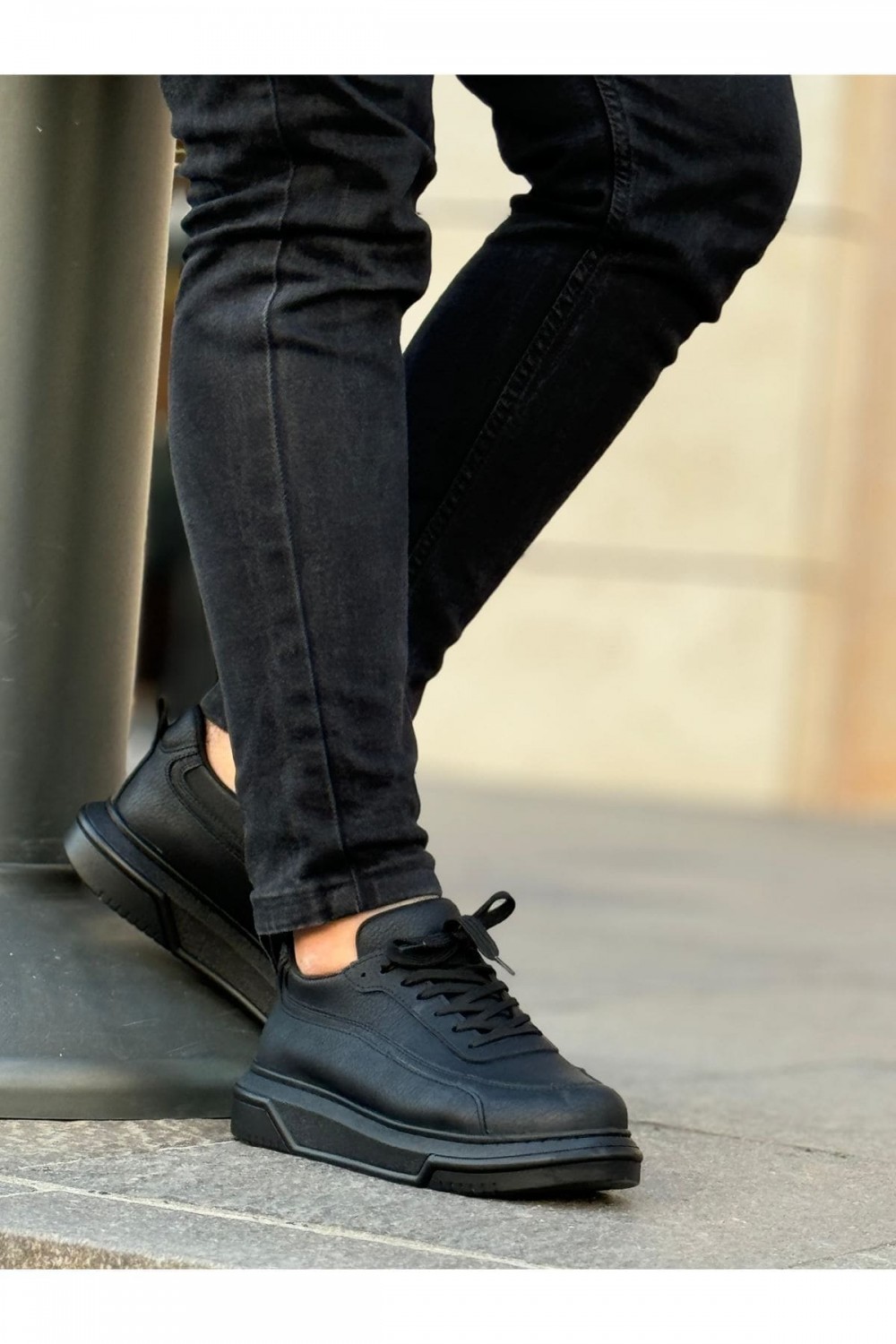 CH987 Second Edition Erkek Günlük Bağcıklı Cilt Spor Sneaker Ayakkabı CST - Siyah Erkek Ayakkabı CH987 Second Edition Erkek Günlük Bağcıklı Cilt Spor Sneaker Ayakkabı CST - Siyah – Chekich Erkek Ayakkabı